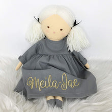 Load image into Gallery viewer, Personalised Alimrose Matilda Doll 45cm Grey
