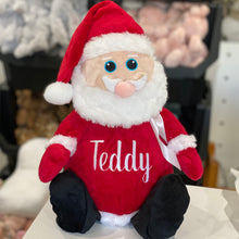 Load image into Gallery viewer, Personalised embroidered Santa teddy
