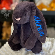 Load image into Gallery viewer, Personalised Jellycat Bashful Bunny Medium - Inky Black
