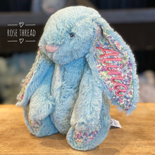 Load image into Gallery viewer, Personalised Jellycat Bashful Bunny Aqua Blossom
